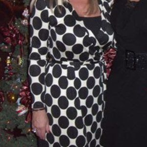 INC International Concepts Cream & White Poka Dot Dress/M